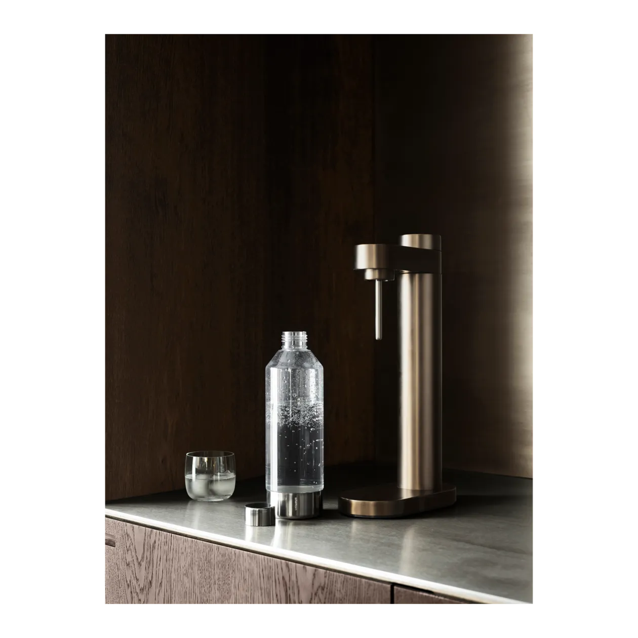 Stelton Brus Wassersprudler, Dark Brown Metallic