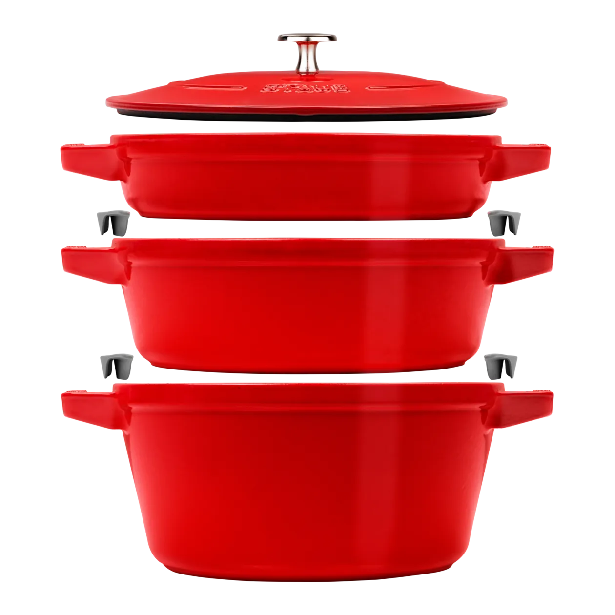 STAUB Topf-Set, 24 cm, 3-tlg., Kirschrot