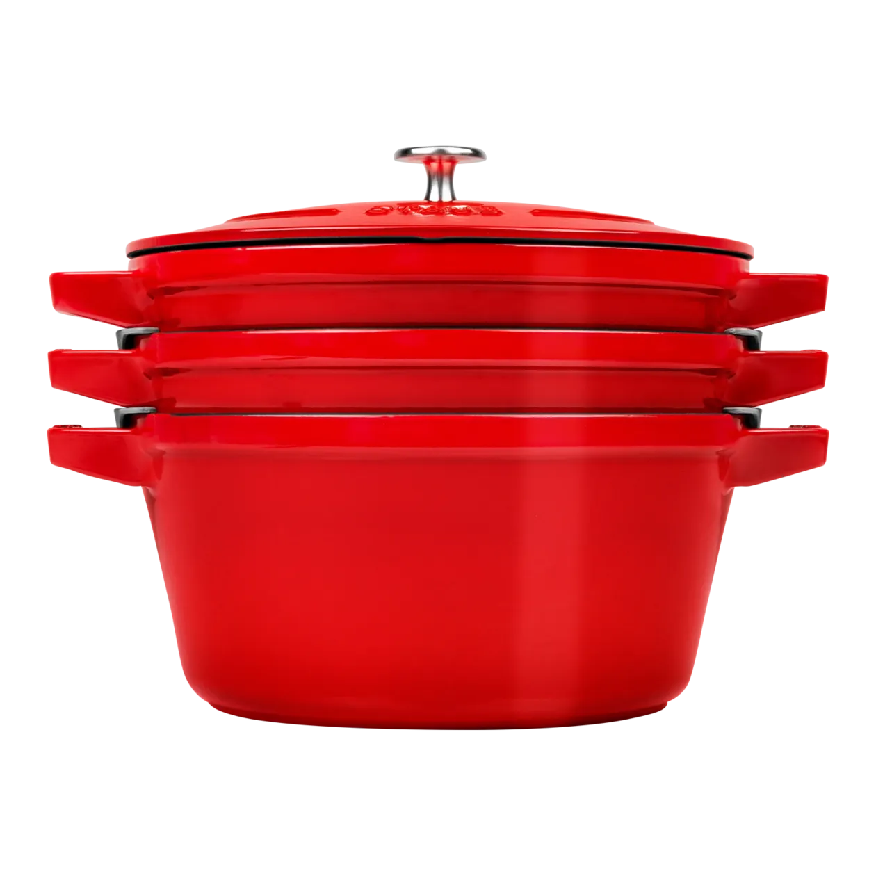 STAUB Topf-Set, 24 cm, 3-tlg., Kirschrot