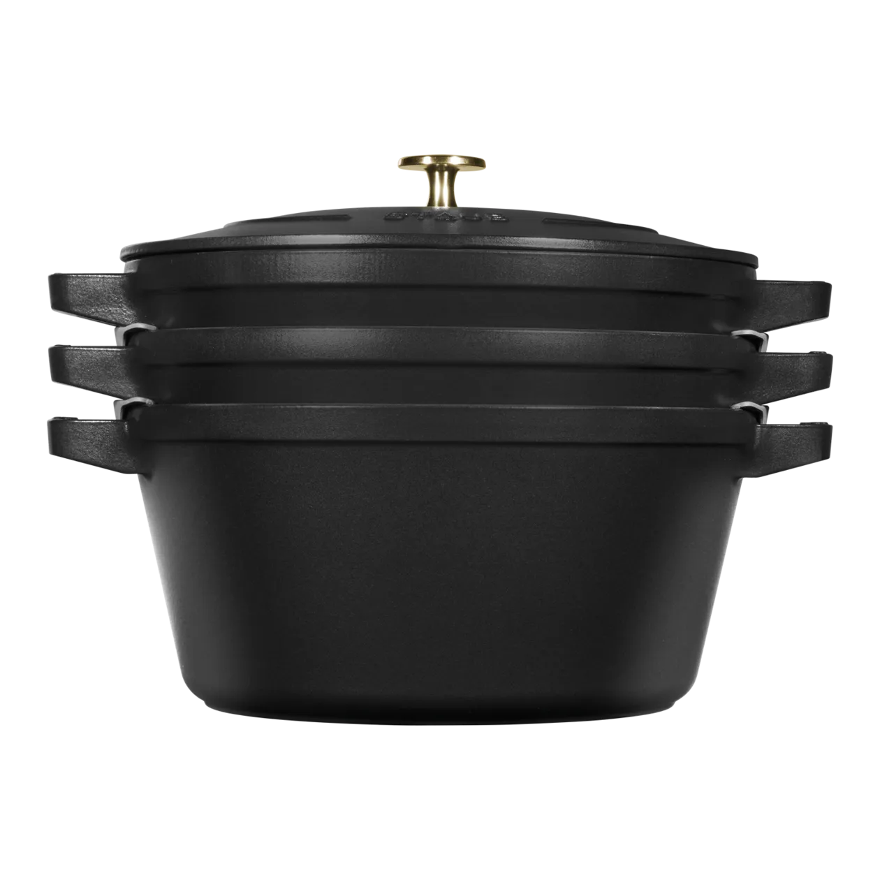 STAUB Topf-Set, 24 cm, 3-tlg., Schwarz