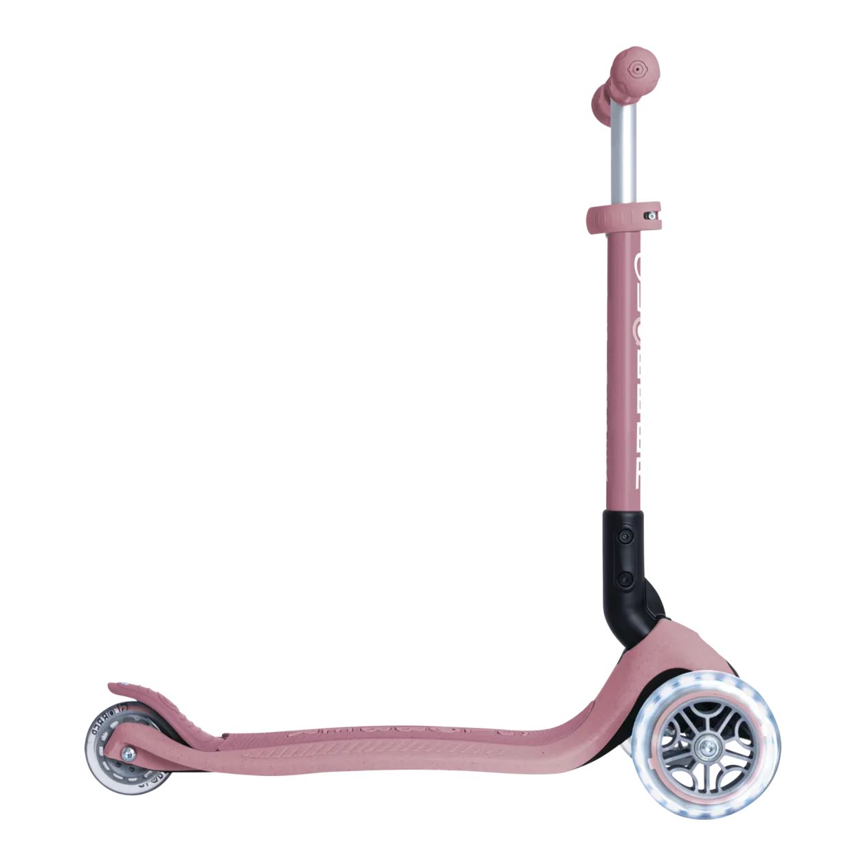 GLOBBER JUNIOR Foldable Lights Eco Trottinette enfant, rose berry