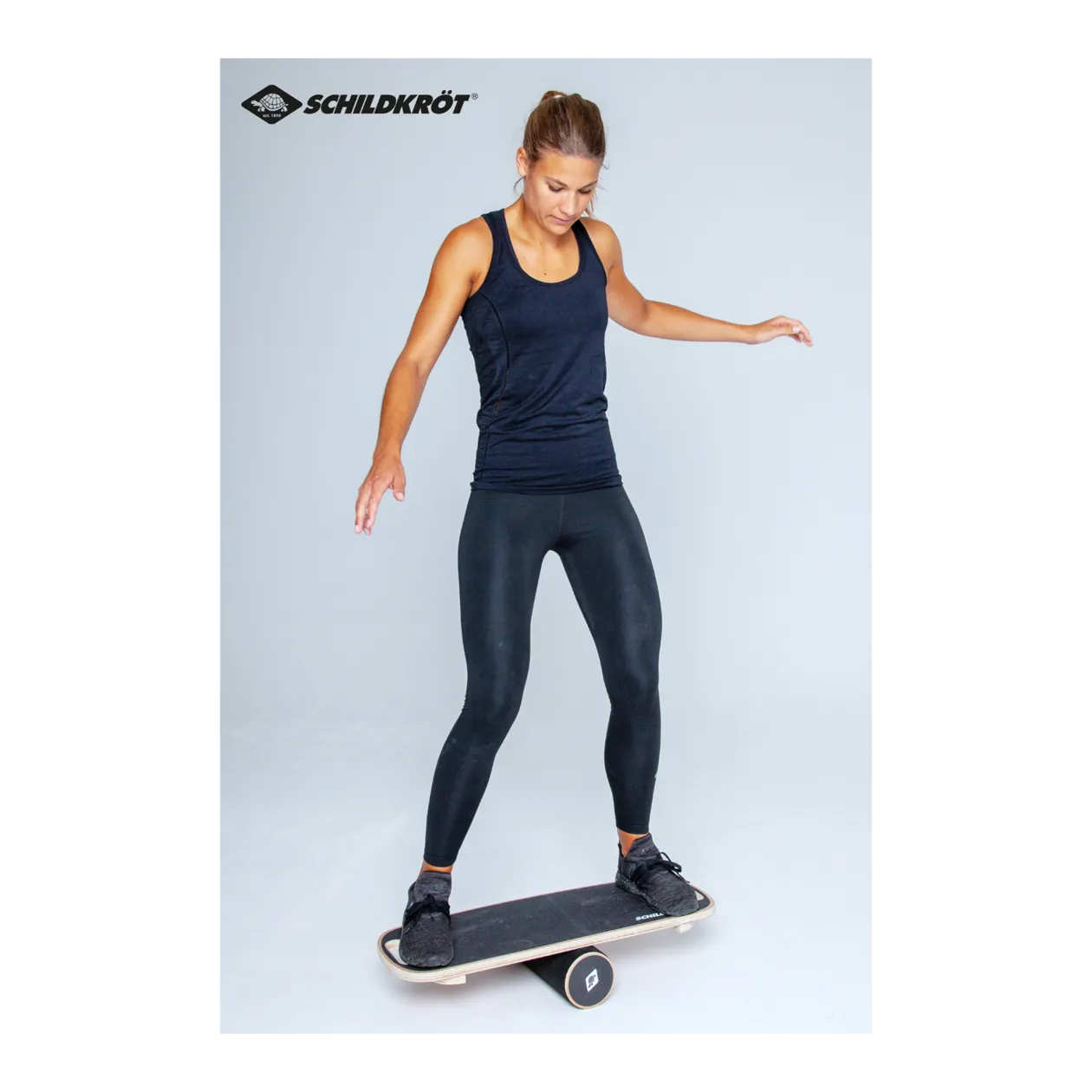 Schildkröt Wooden Balance Board, Black