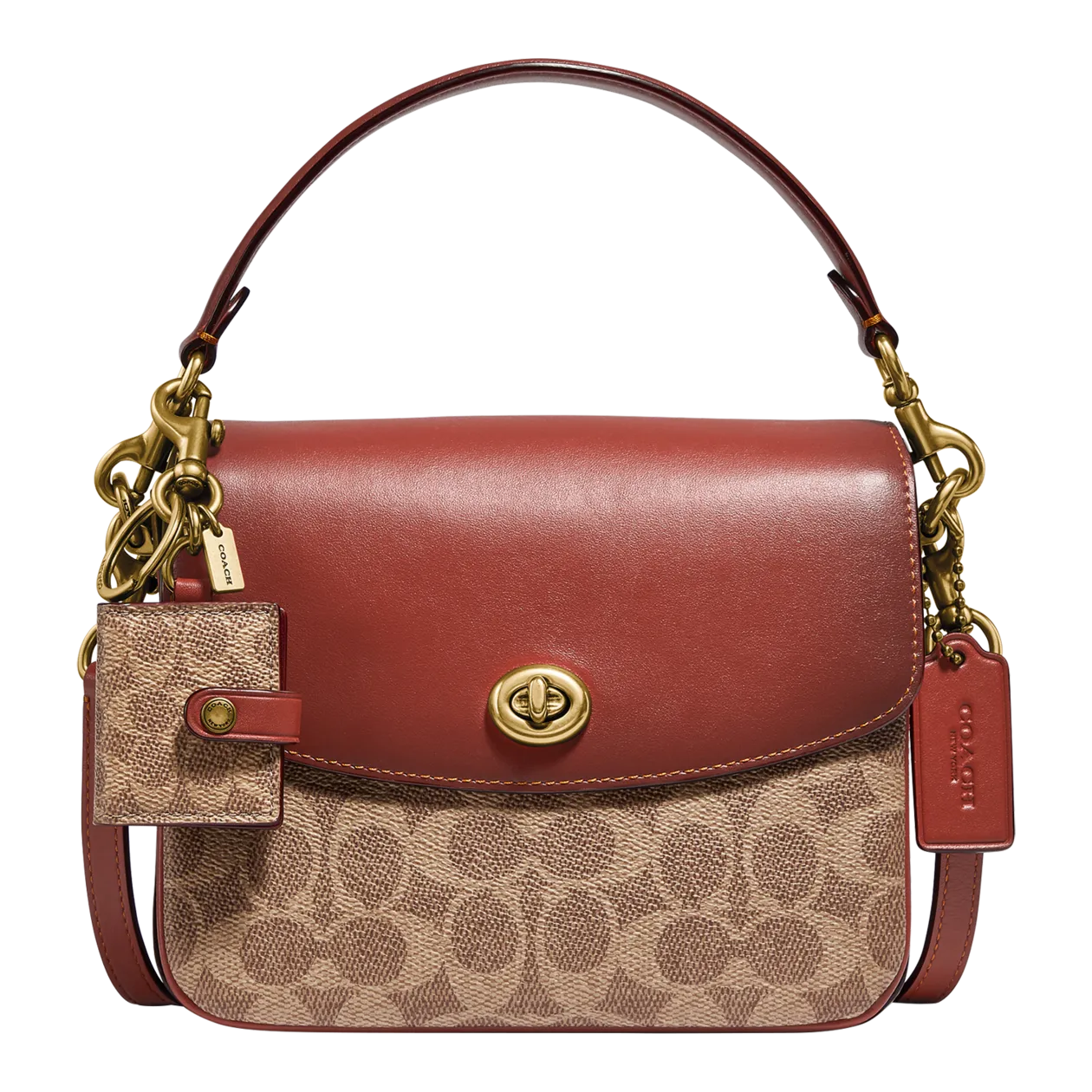 Coach Cassie 19 Crossbody Bag Beige Red Brown Worldshop