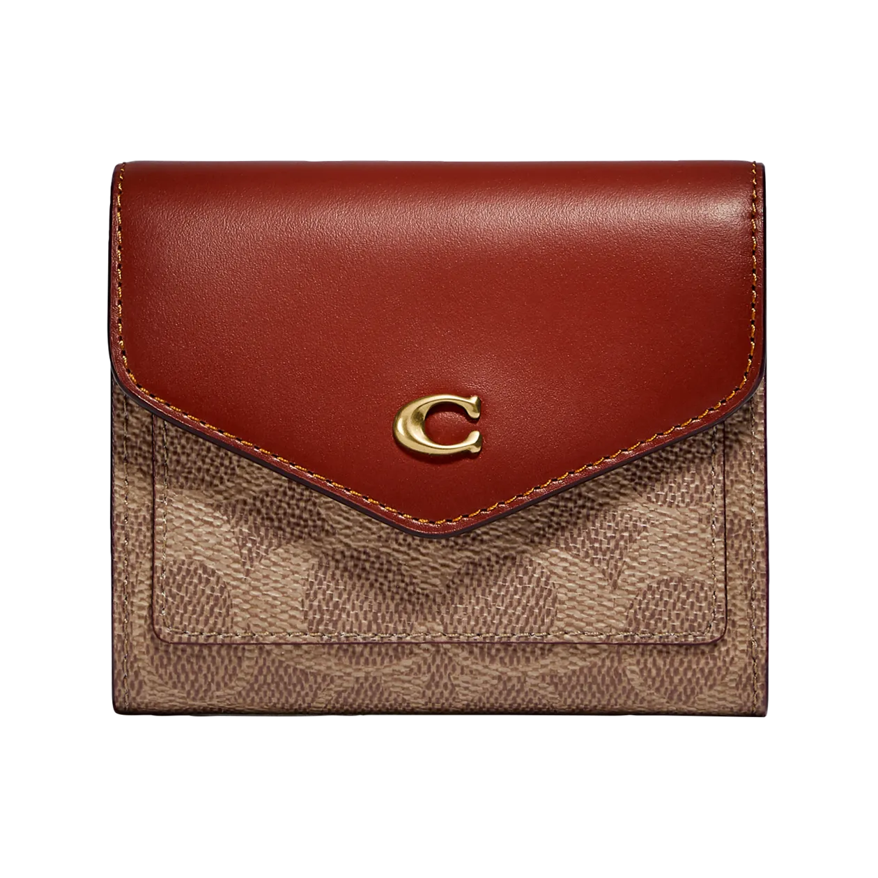 Coach Wyn Wallet, Beige / Red Brown