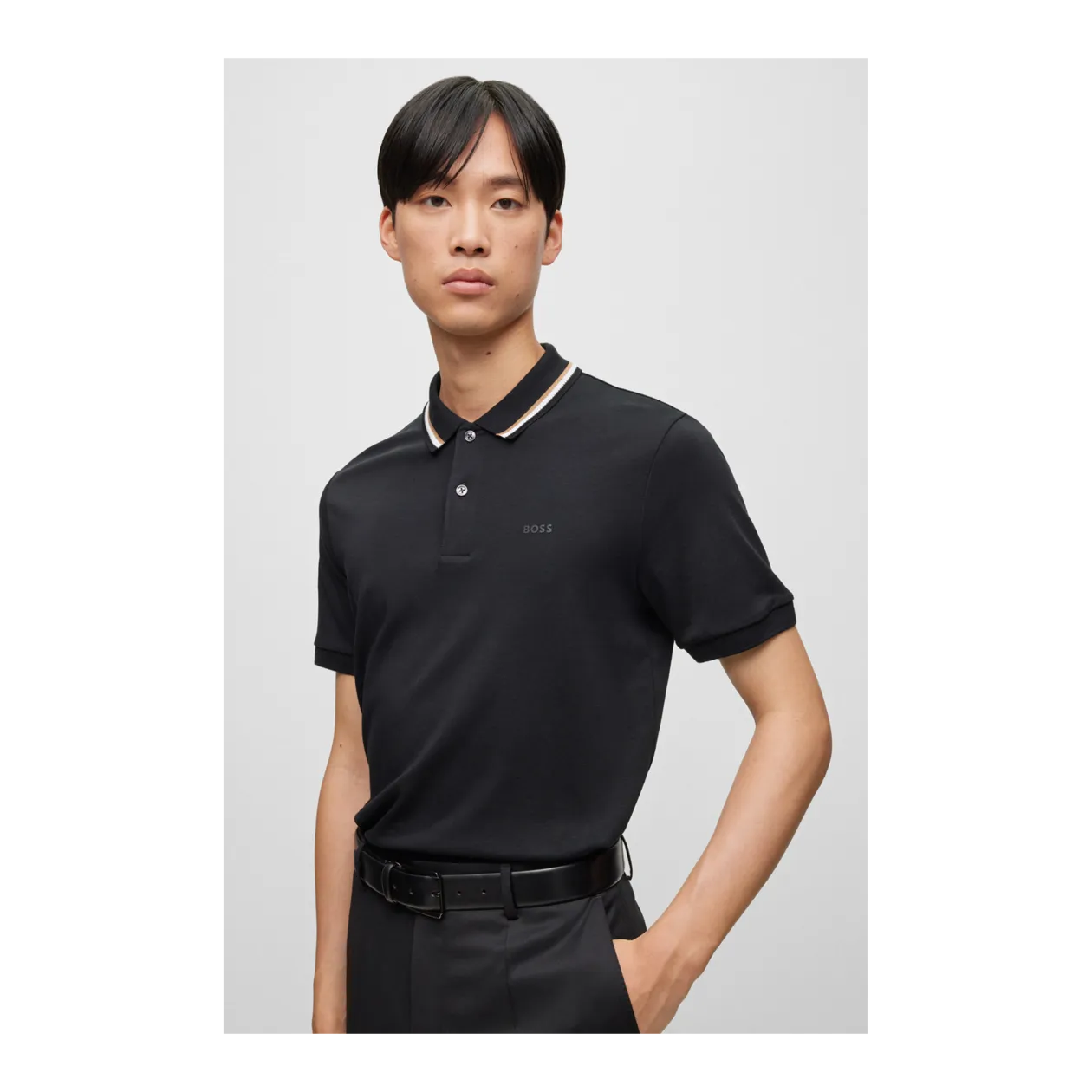 HUGO BOSS Penrose Polo Shirt, Black