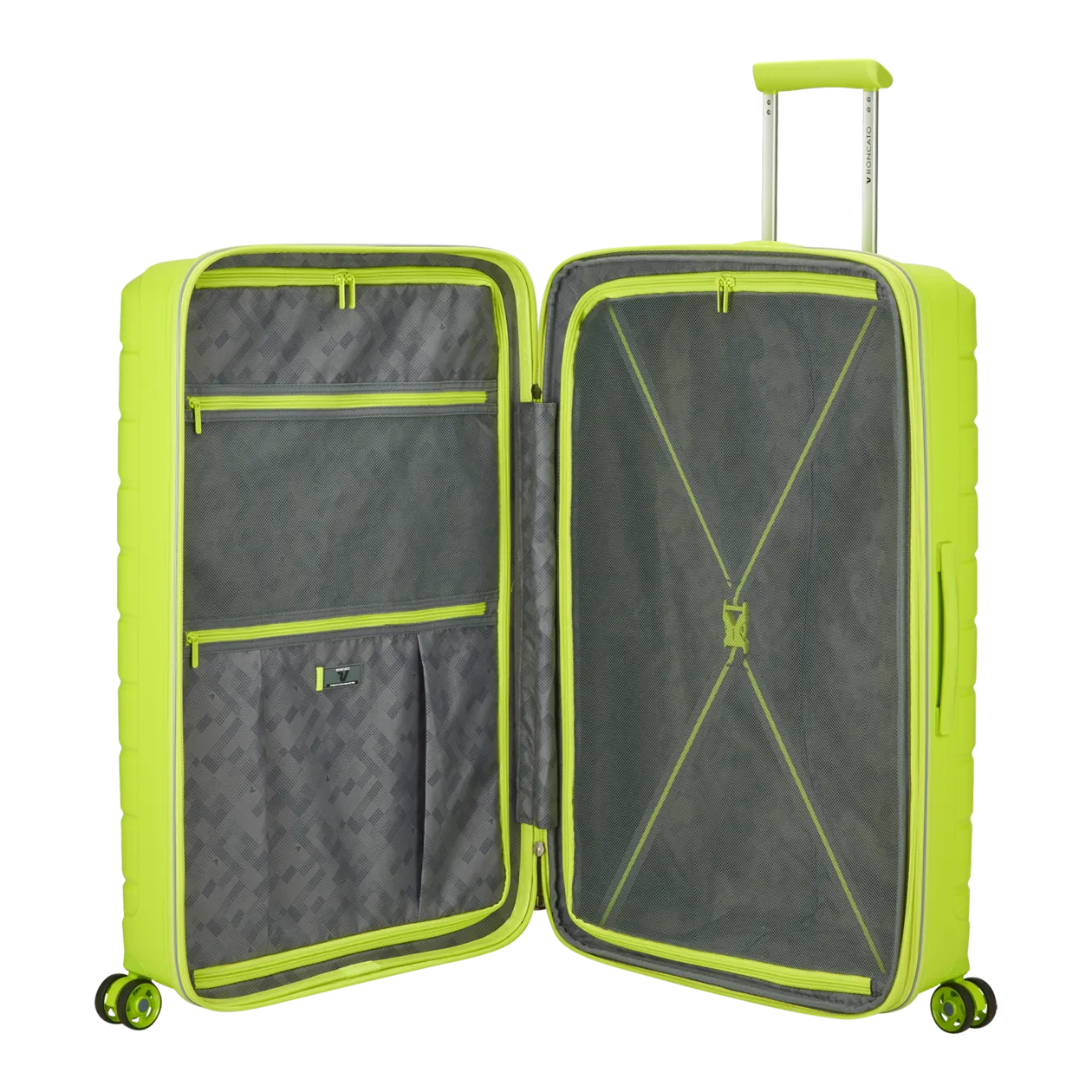 RONCATO Butterfly Valise à roulettes 78 (extensible), 4 roulettes, Cyber Lime