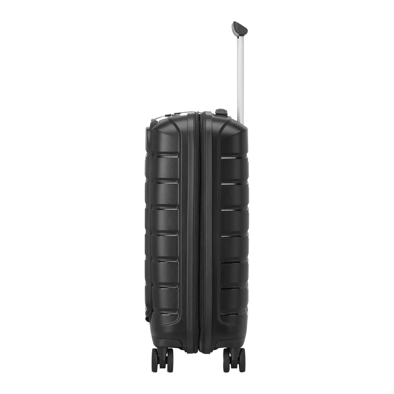 RONCATO B-flying Cabin Trolley with Front Pocket (Expandable), 4-Wheel, Black