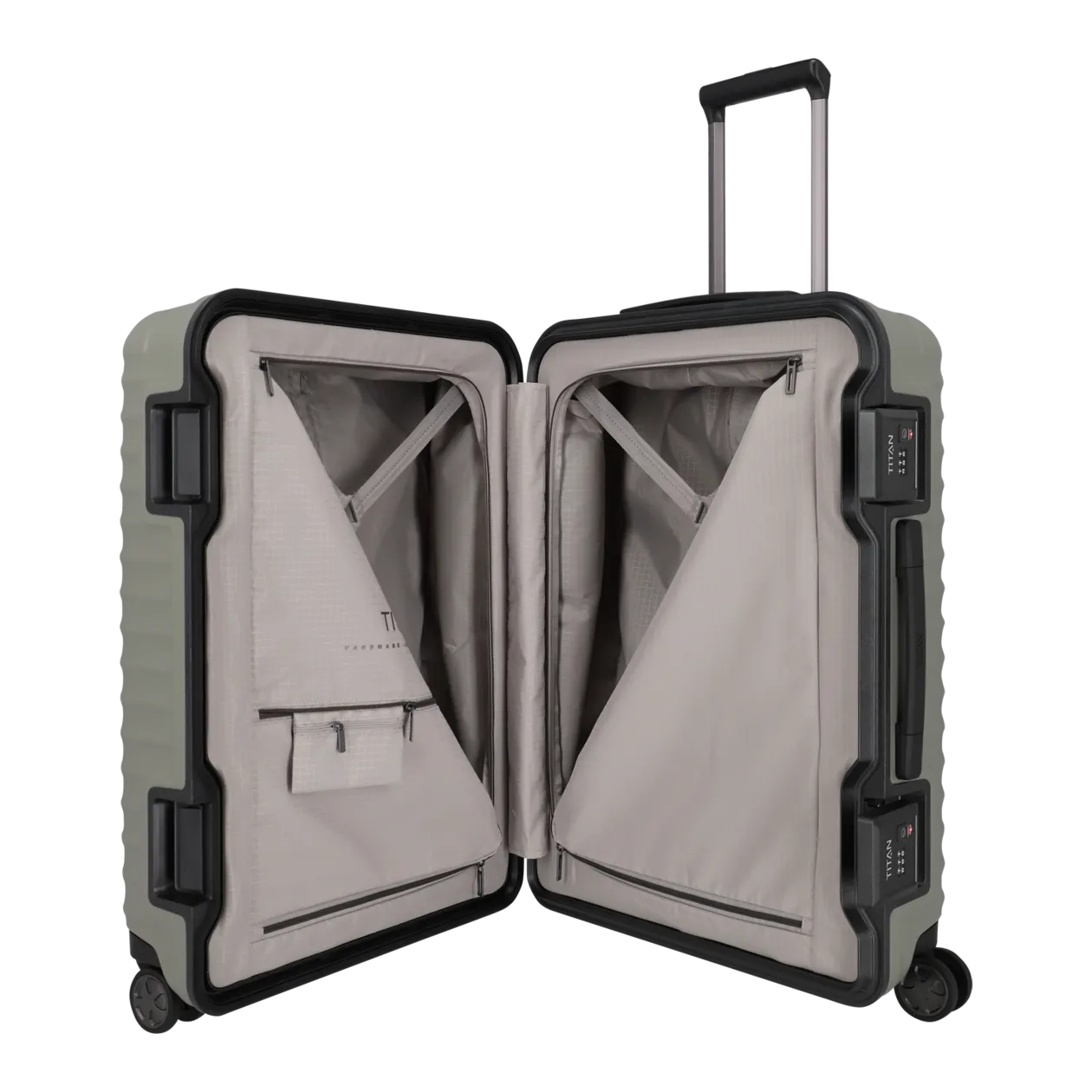 TITAN® LITRON FRAME Valise à roulettes M, 4 roulettes, champagne