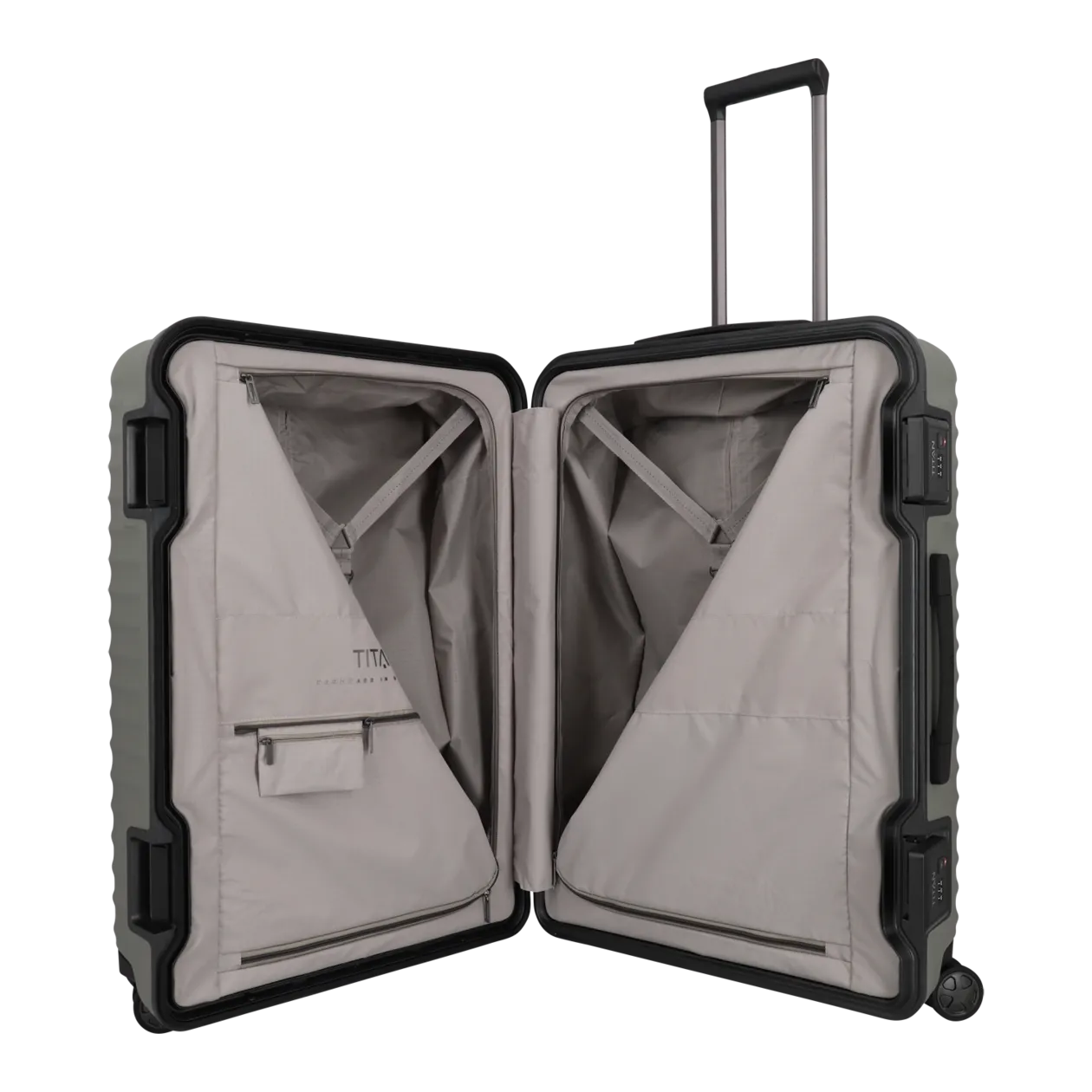 TITAN® LITRON FRAME Valise à roulettes L, 4 roulettes, champagne