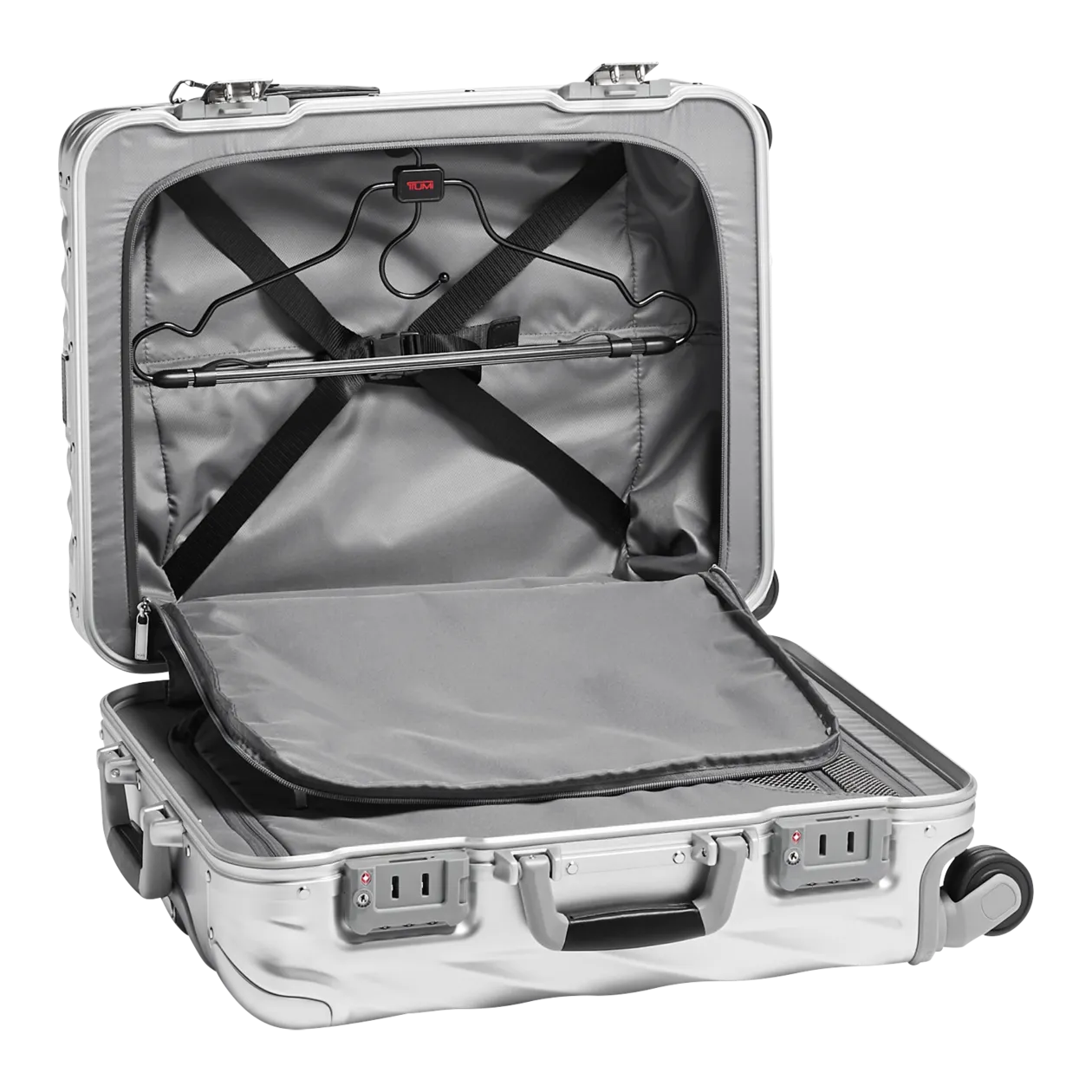 TUMI 19 Degree Aluminium Continental Cabin, 56 cm, 4-Wheel, Silver-Coloured