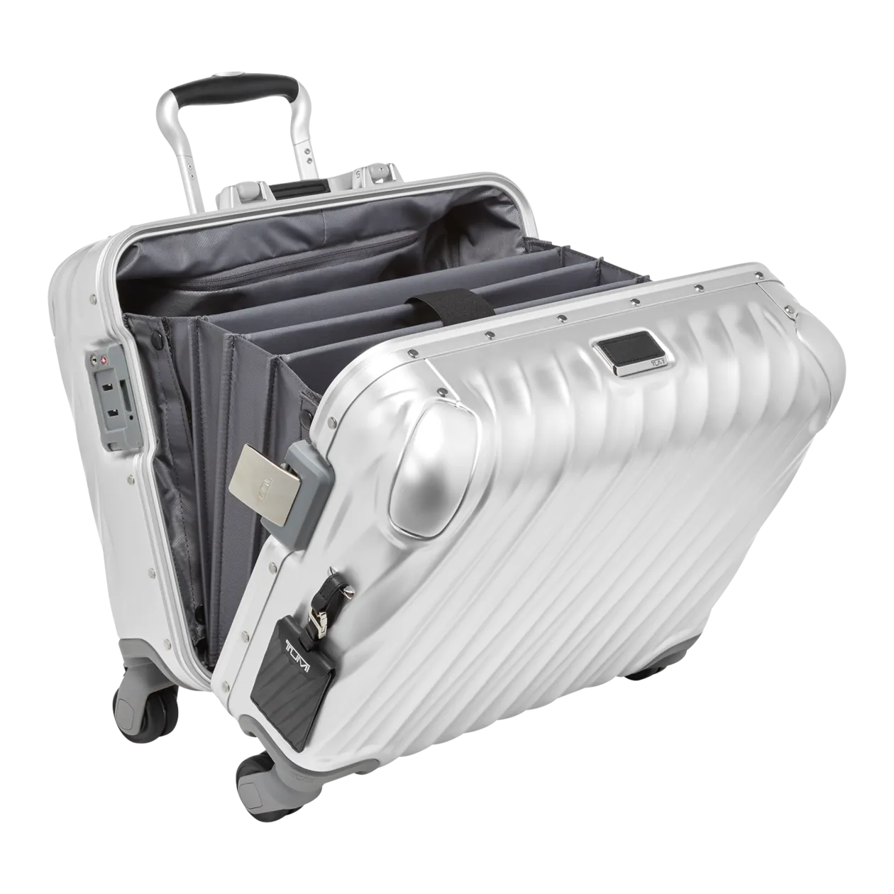 TUMI 19 Degree Aluminium Compact Valise cabine, 40,5 cm, 4 roulettes, argenté