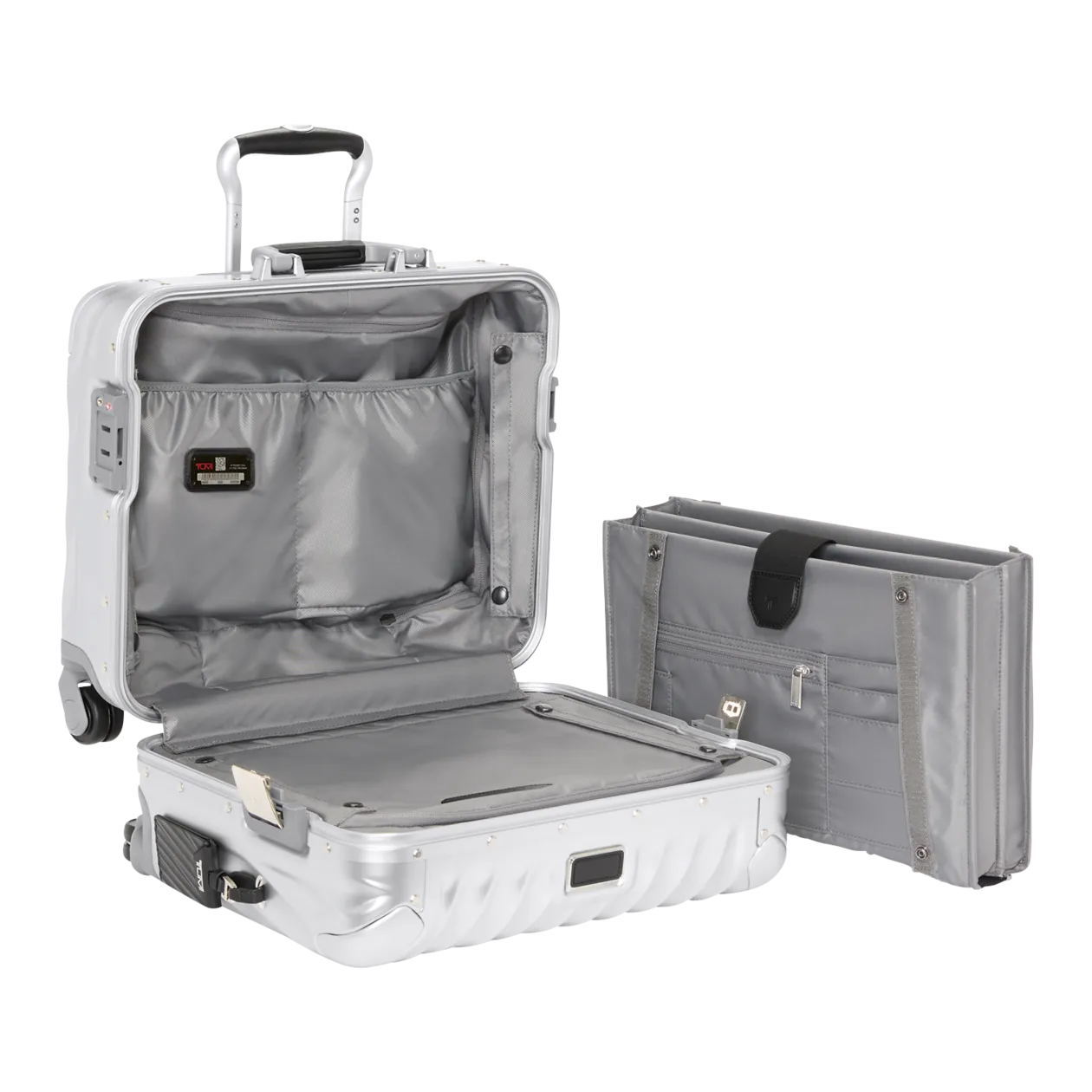 TUMI 19 Degree Aluminium Compact Valise cabine, 40,5 cm, 4 roulettes, argenté