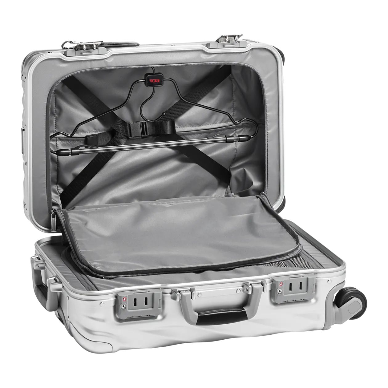 TUMI 19 Degree Aluminium International Valise cabine, 56 cm, 4 roulettes, argenté