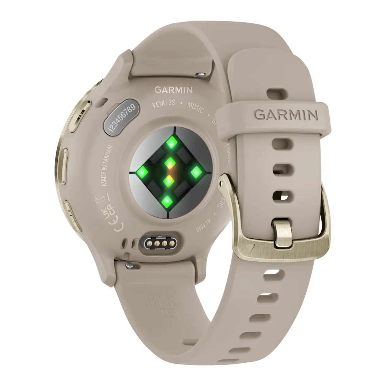 Garmin Venu® 3S Montre connectée de fitness, French Gray / Soft Gold