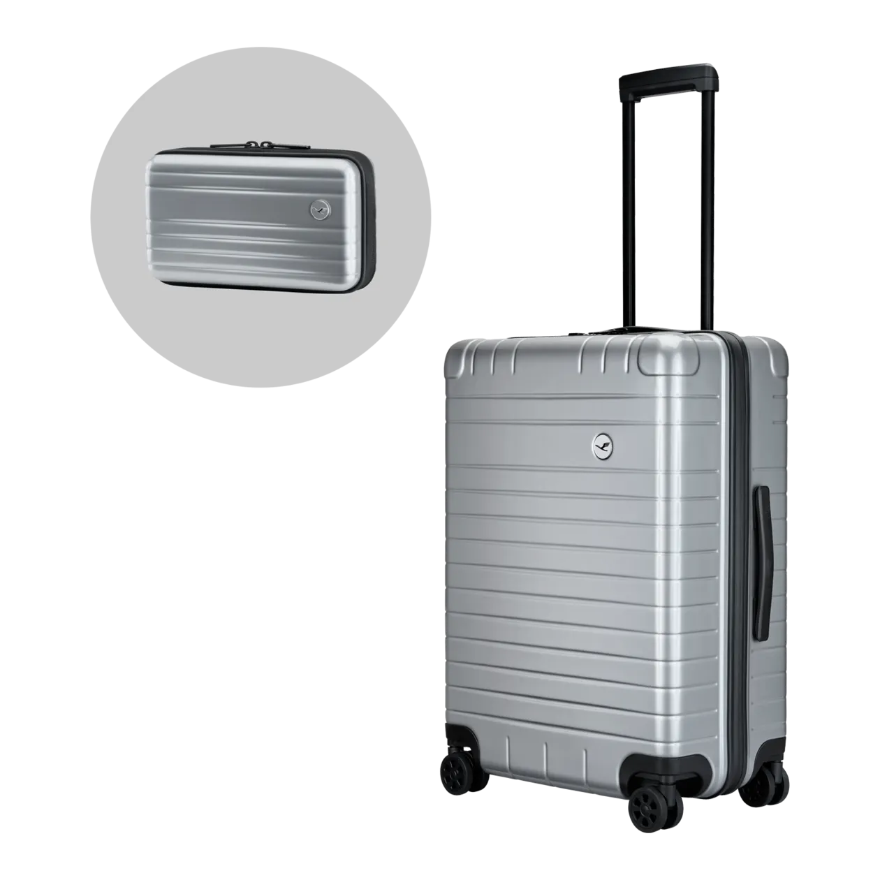 Lufthansa Life Collection Trolley M + Amenity Kit, Silber