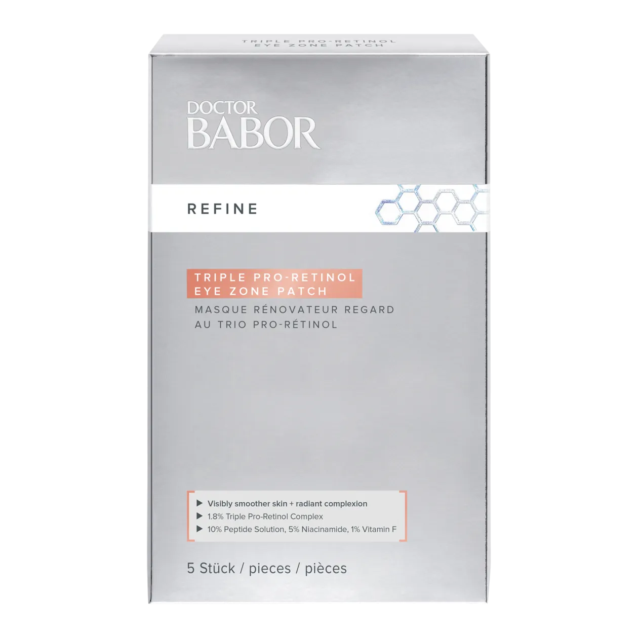 BABOR DOCTOR BABOR Triple Pro-Retinol Eye Zone Patch Masque contour des yeux, 5 pièces