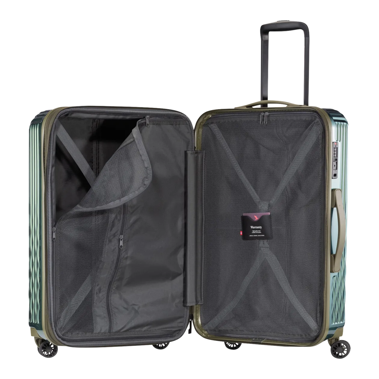 PACK EASY Flow Valise à roulettes M (extensible), Bronze Green