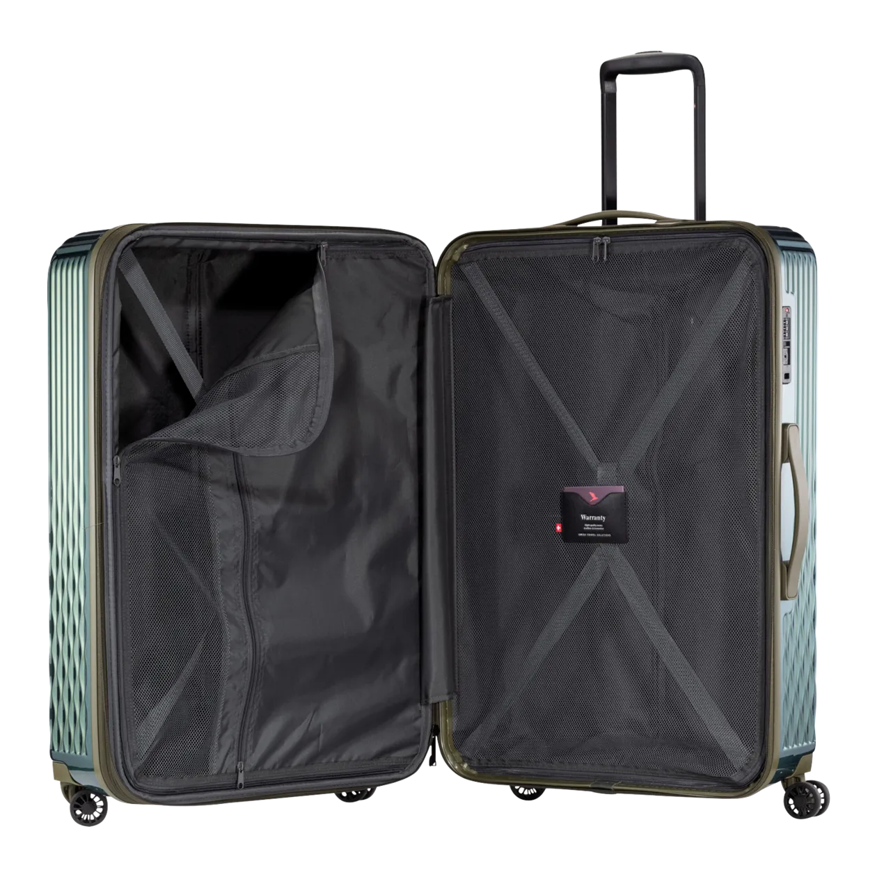 PACK EASY Flow Valise à roulettes L (extensible), Bronze Green