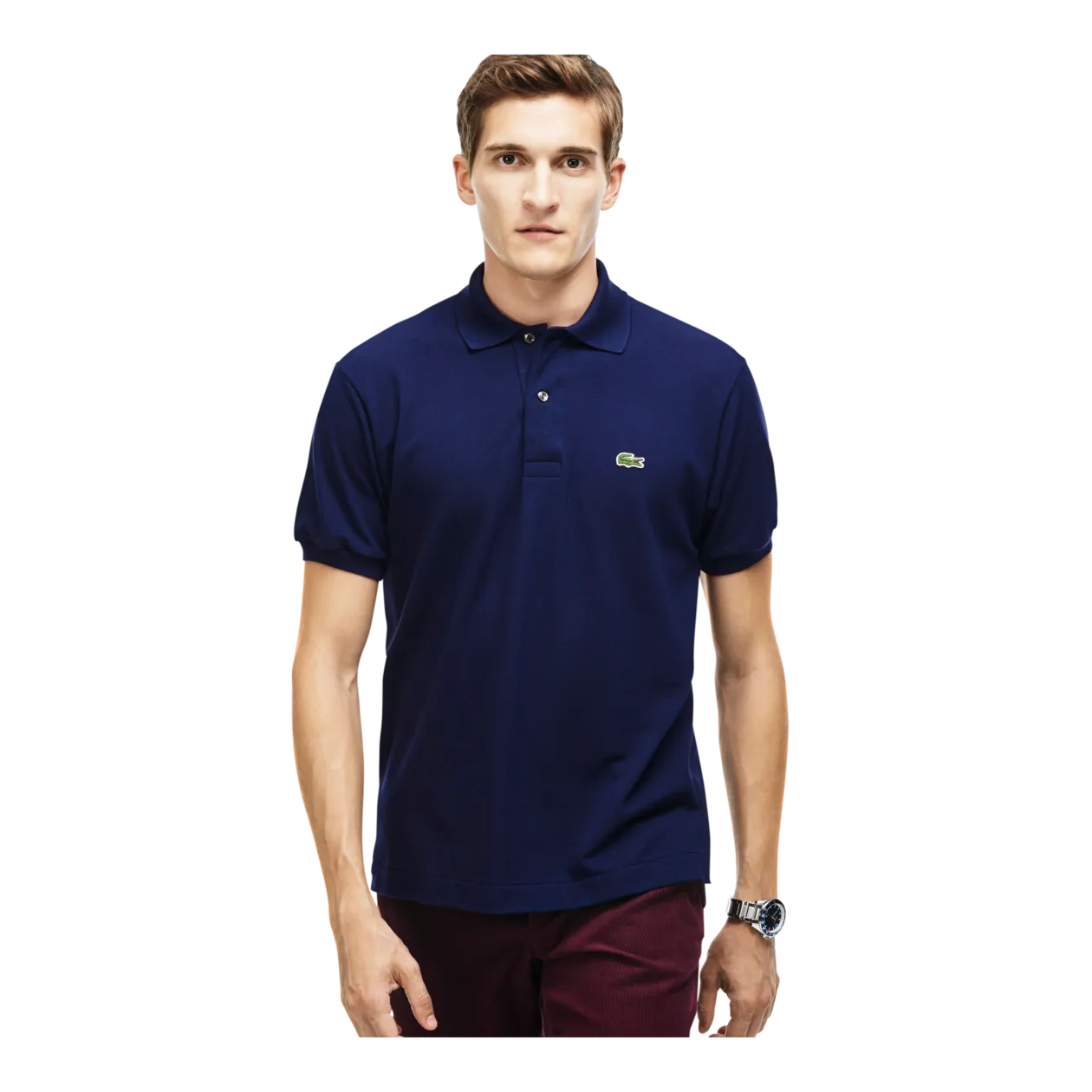 Lacoste CAIMAN, Polo homme manches courtes, bleu foncé