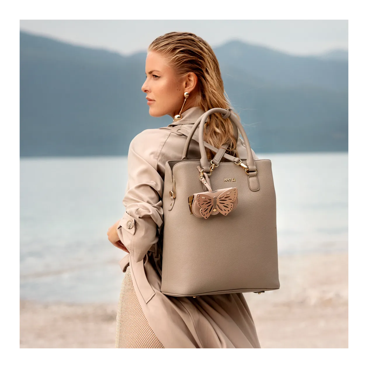 ANY DI Bag L Borsa-zaino per laptop, Taupe