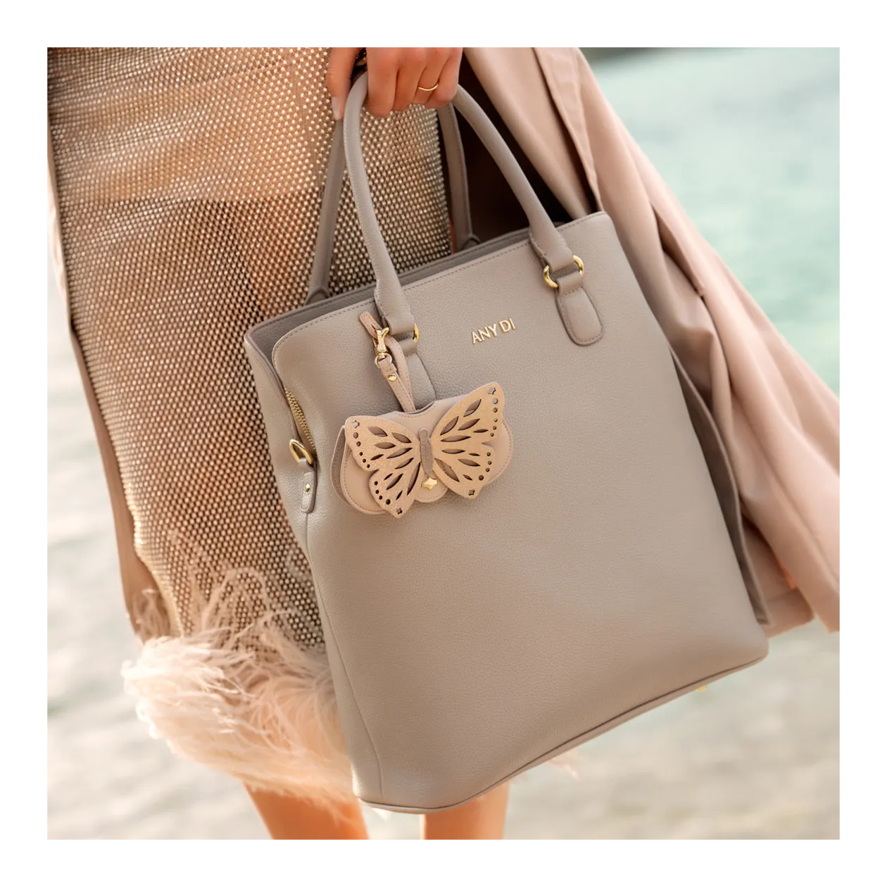 ANY DI Bag L Borsa-zaino per laptop, Taupe