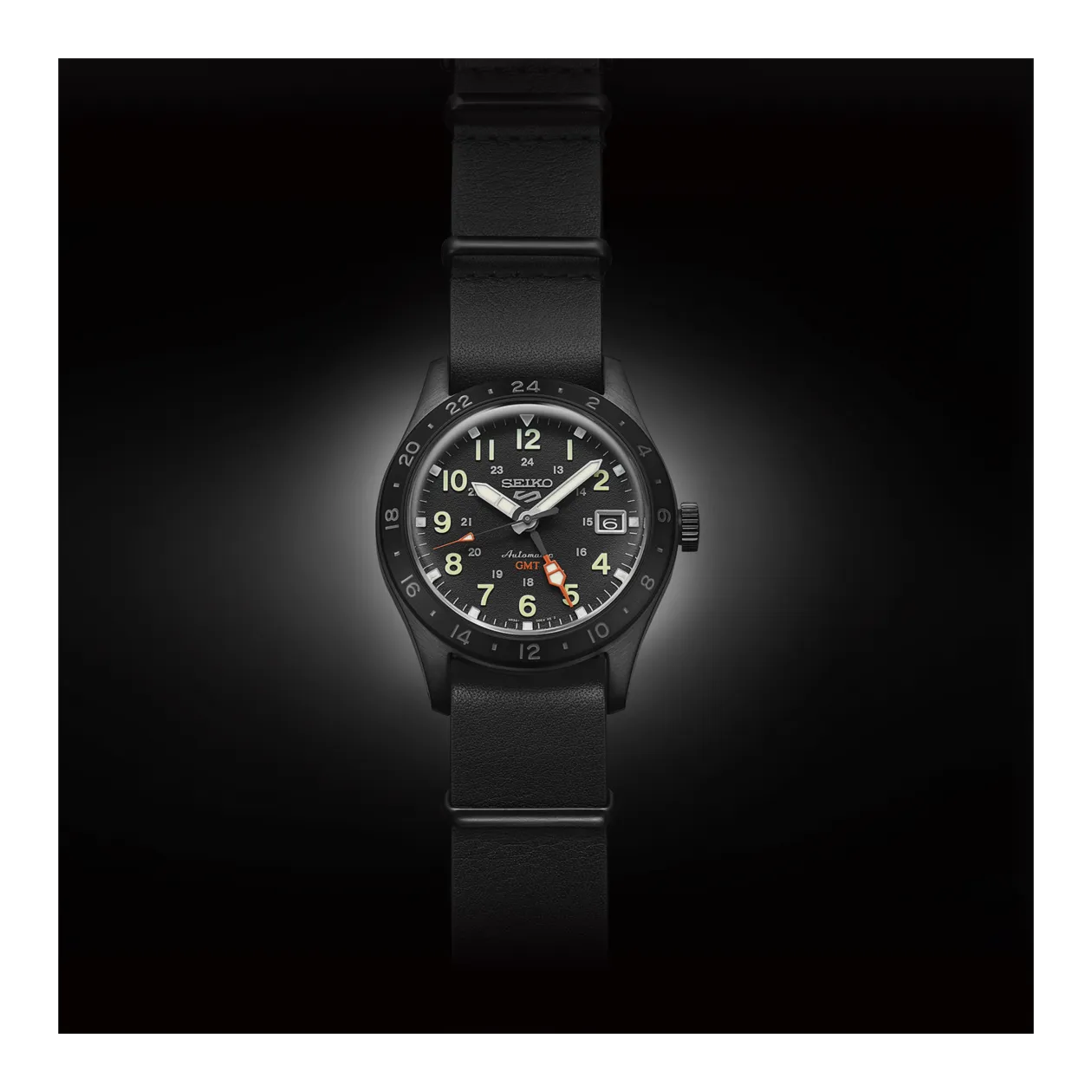 Seiko 5 Sports GMT Orologio automatico, nero