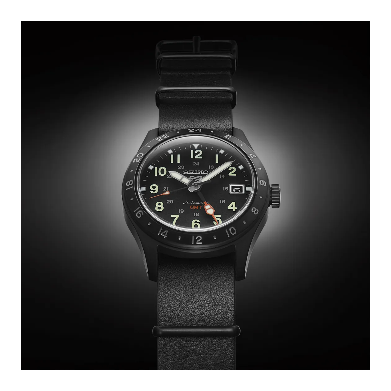 Seiko 5 Sports GMT Orologio automatico, nero