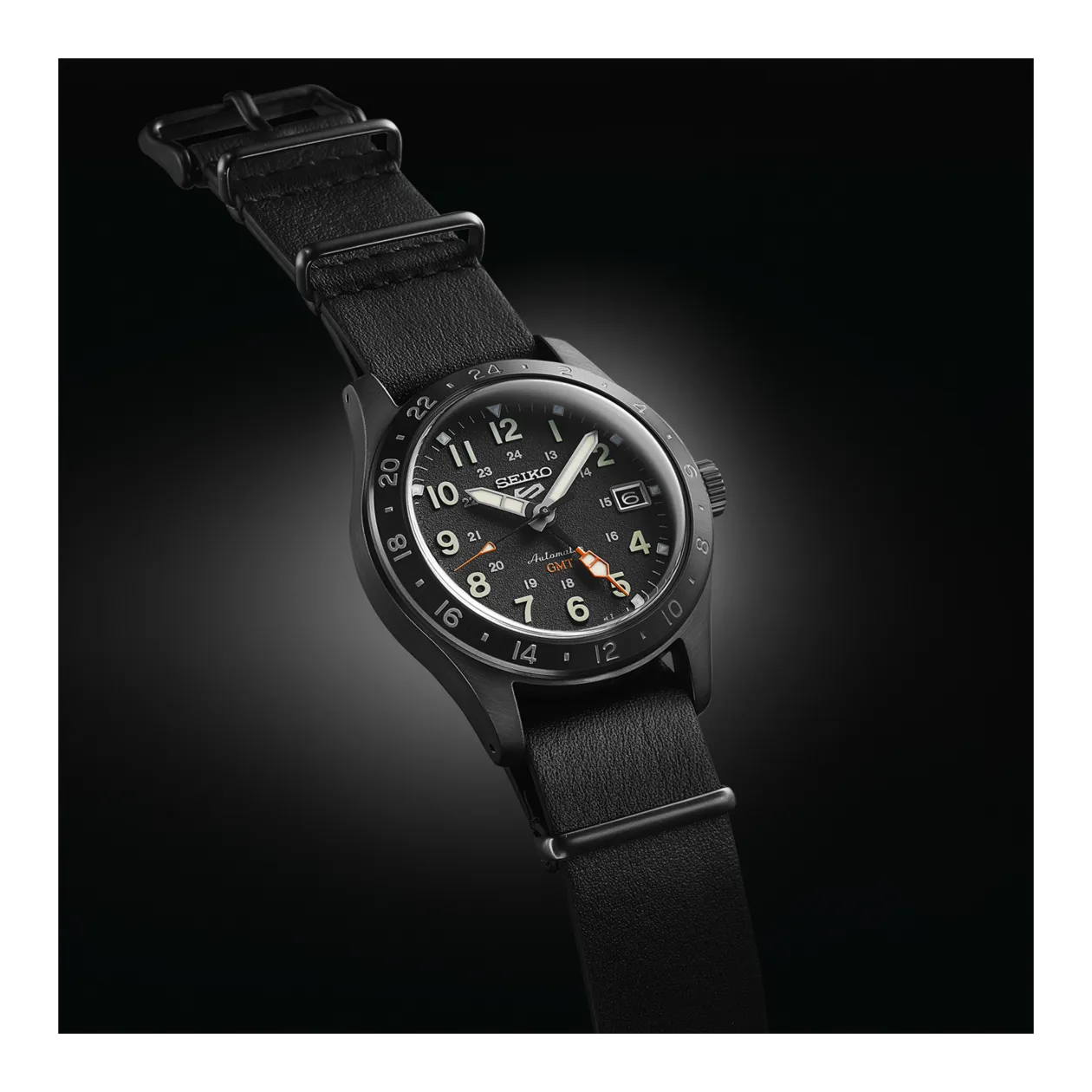 Seiko 5 Sports GMT Orologio automatico, nero