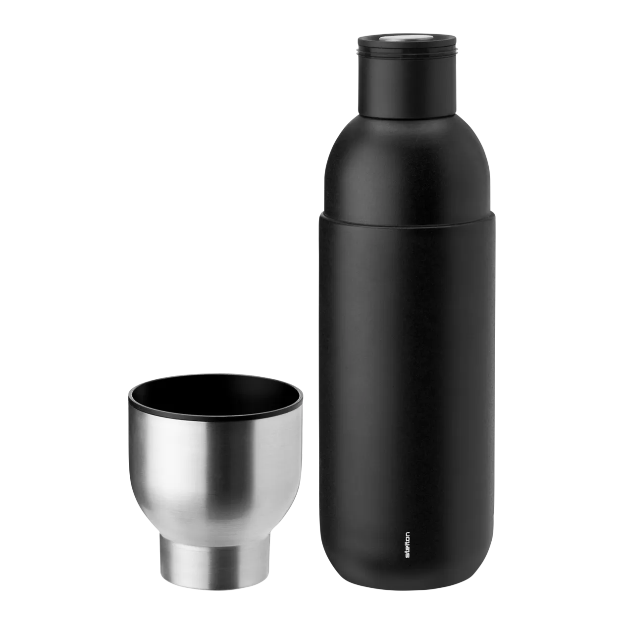 Stelton Keep Warm Isolierflasche, Schwarz