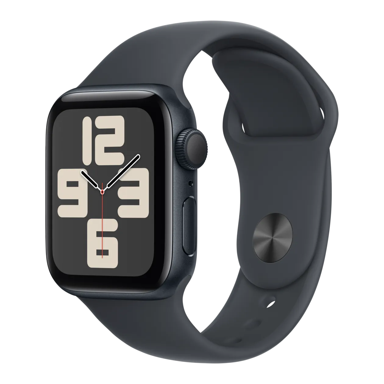 Apple Watch Series SE GPS Smartwatch (2. Generation) mit Sportarmband M/L, Aluminium, 44 mm, Midnight