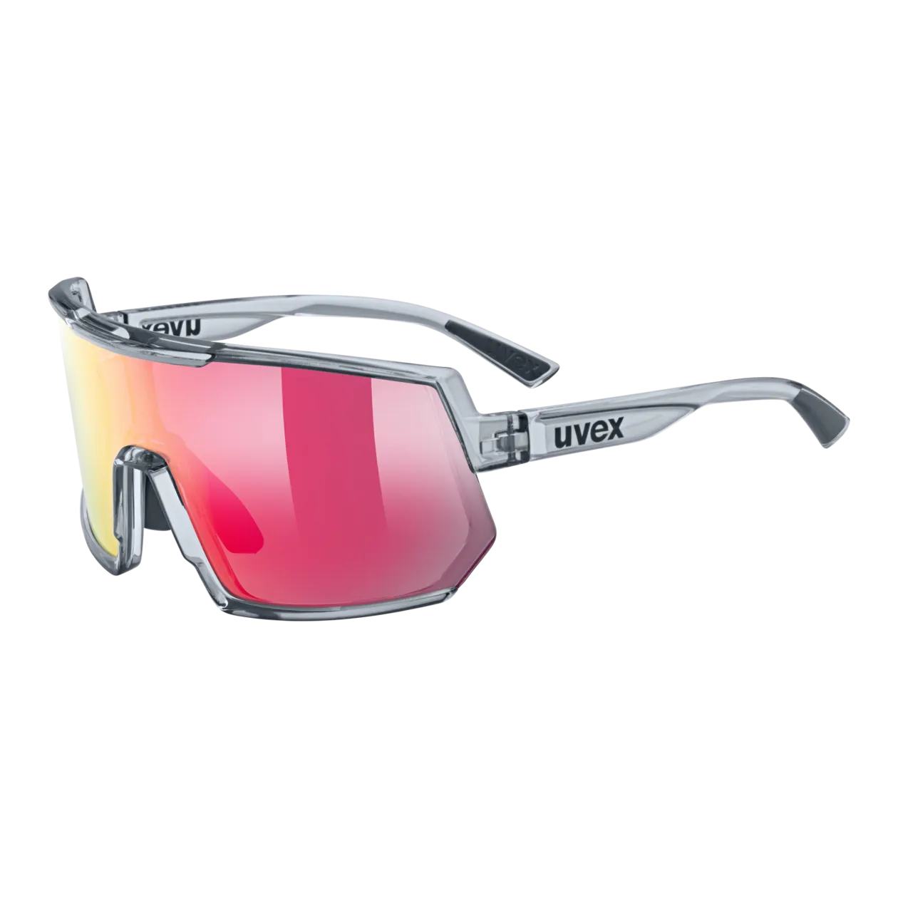 uvex sportstyle 235 Occhiali sportivi, Smoke Transparent / Mirror Red