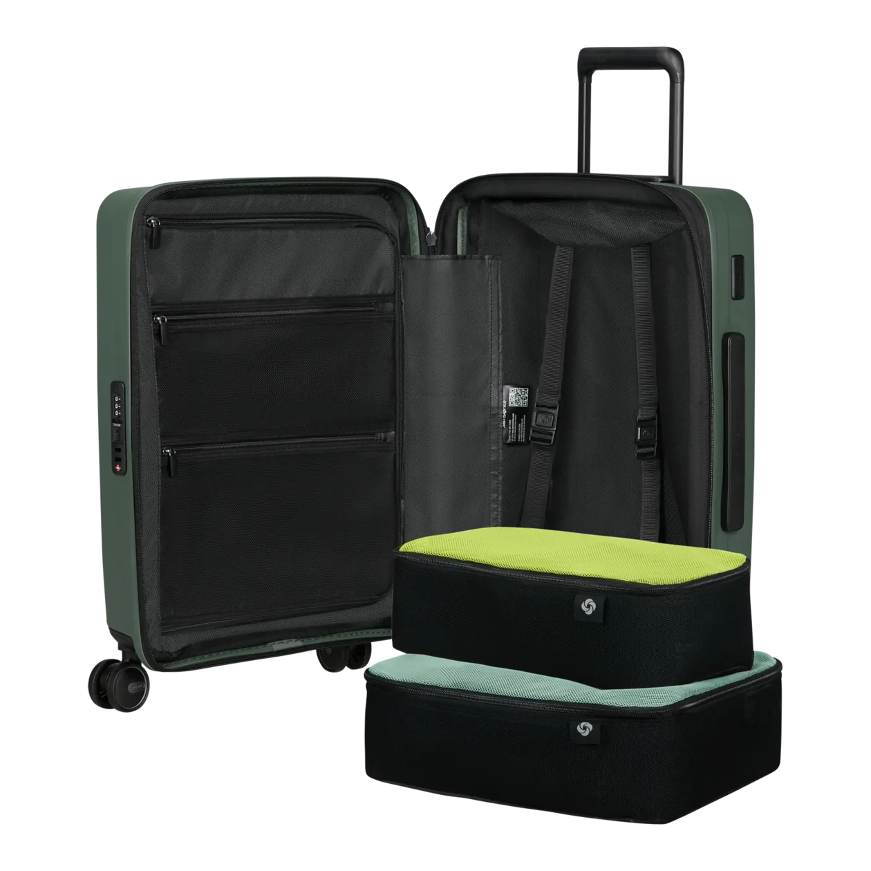 Samsonite Restackd Spinner 55/20-23 Valise à roulettes S (extensible), Sage