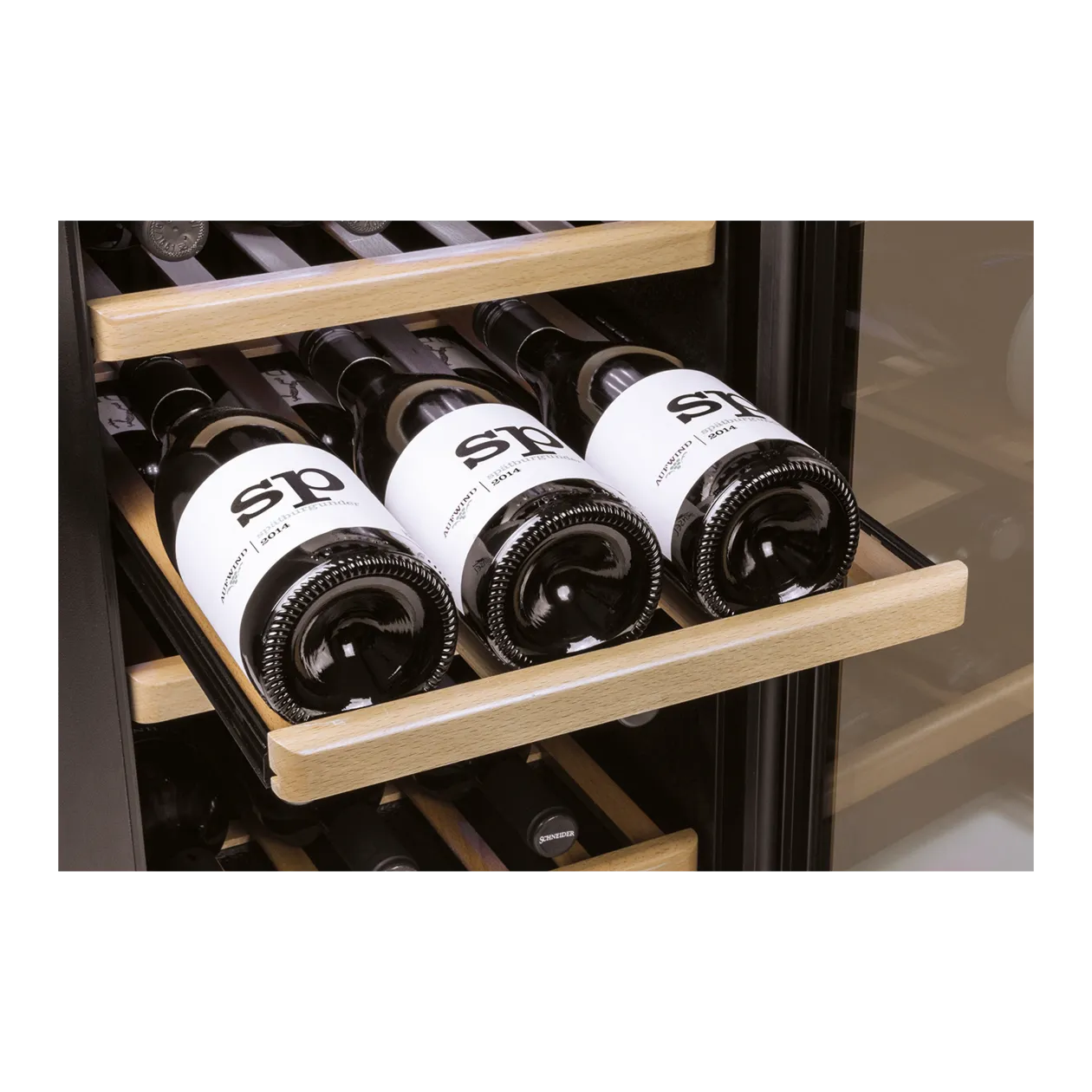 CASO WineComfort 380 Smart Weinkühlschrank, Edelstahl/Schwarz