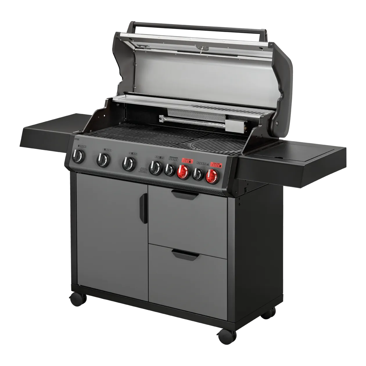 Enders Hyde 6 SIKR Turbo™ II Barbecue a gas, nero/grigio