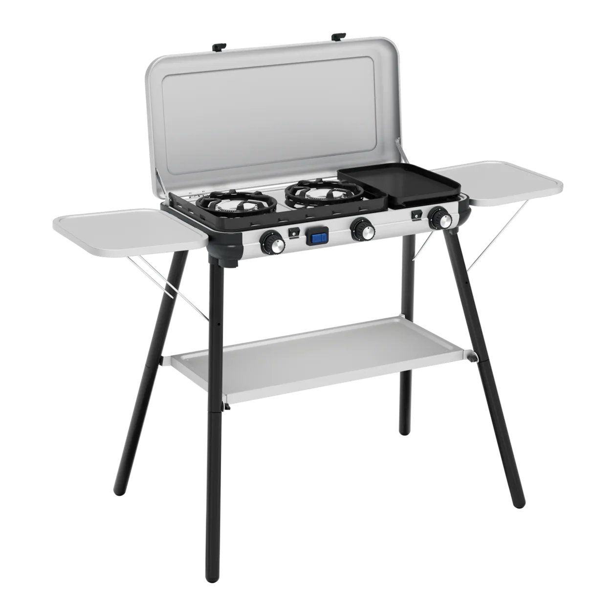 Campingaz® Camping Kitchen 2 MULTI COOK PLUS All-In-One Cooker Gas stove and grill, Silver/Black