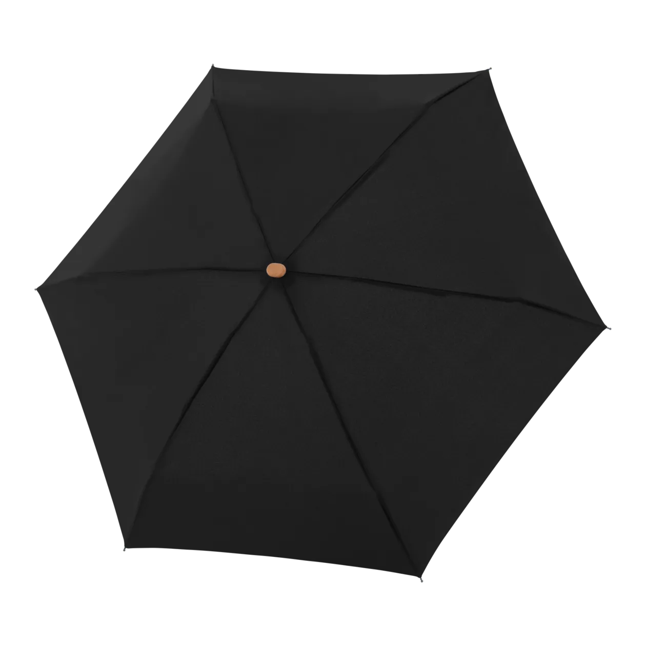 doppler Nature Mini Cork Pocket Umbrella, Black