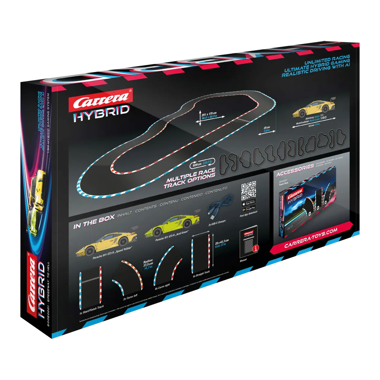 Carrera Hybrid AI Gaming Speedway to Hell Race Track Set