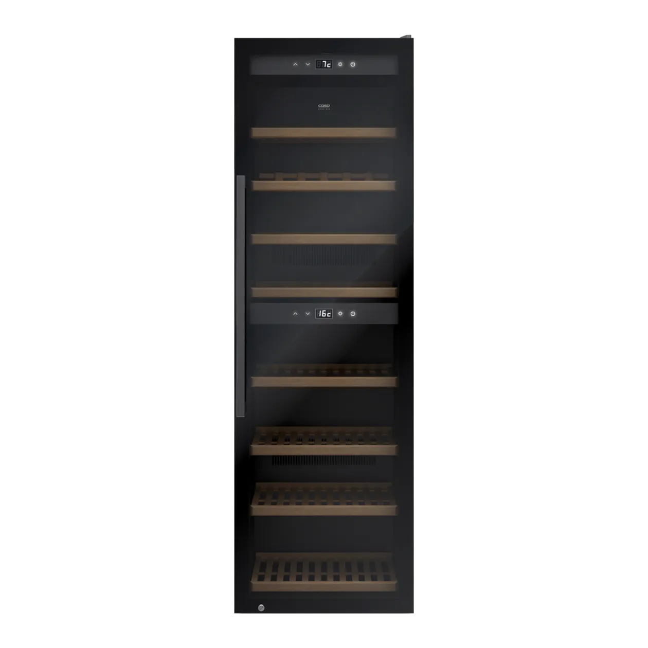 CASO Design WineExclusive 180 Smart 2-Zonen-Weinkühlschrank, Schwarz