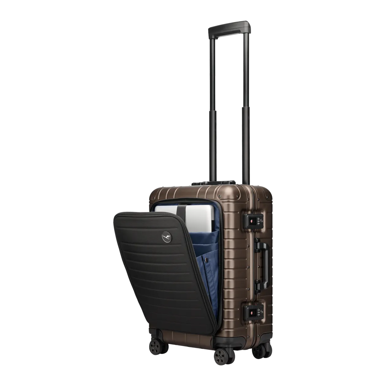 Lufthansa Aluminium Collection First Class Edition Trolley S mit Vortasche, Bronze